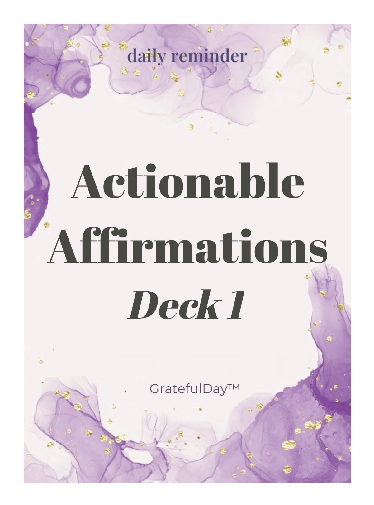 Card Deck Actional Affirmations Deck #1